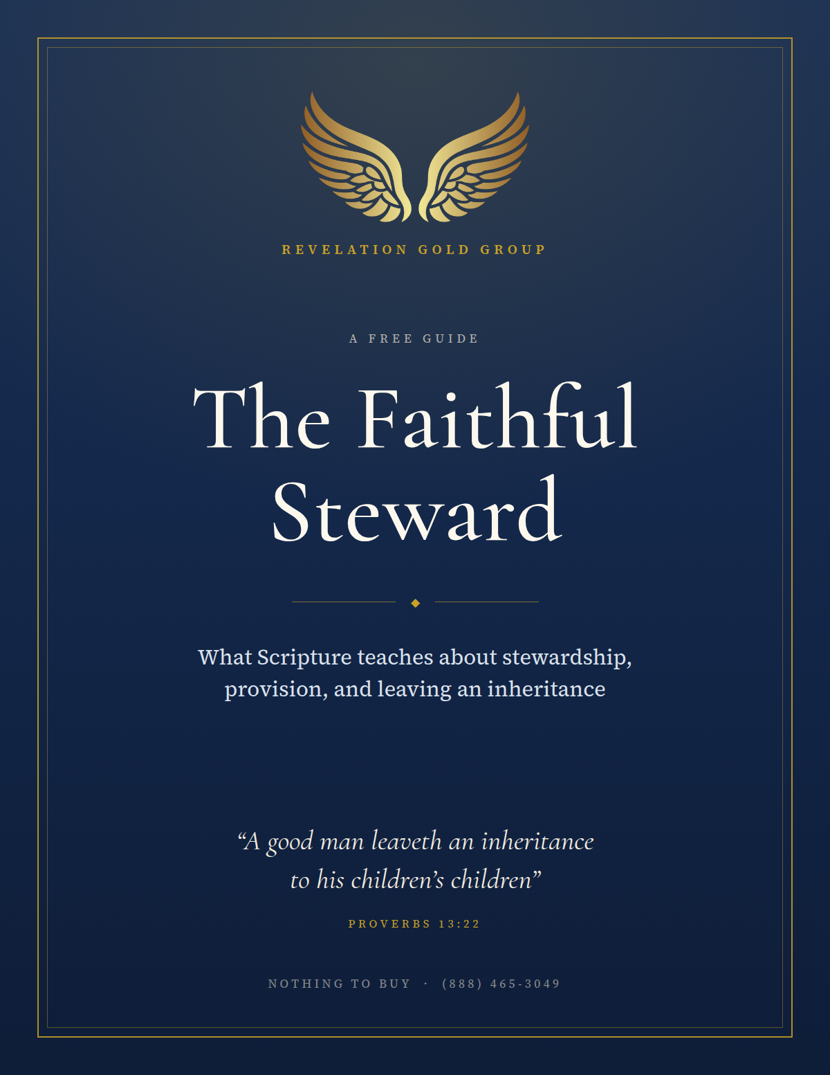 Cover of The Faithful Steward, a free guide from Revelation Gold Group